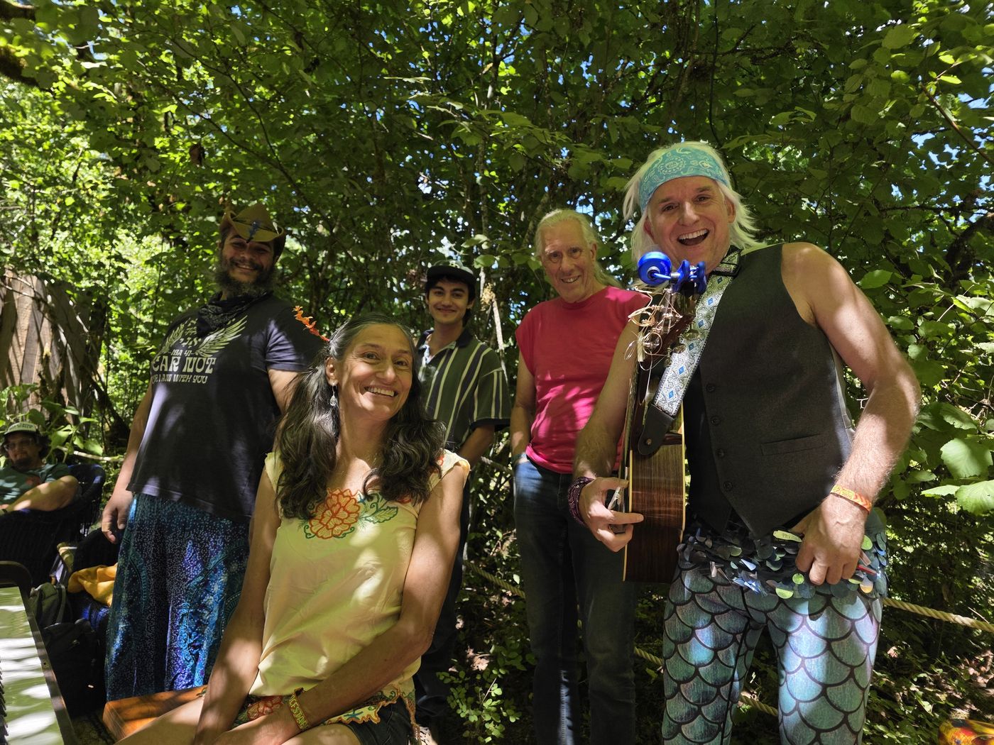 With friends among the trees
