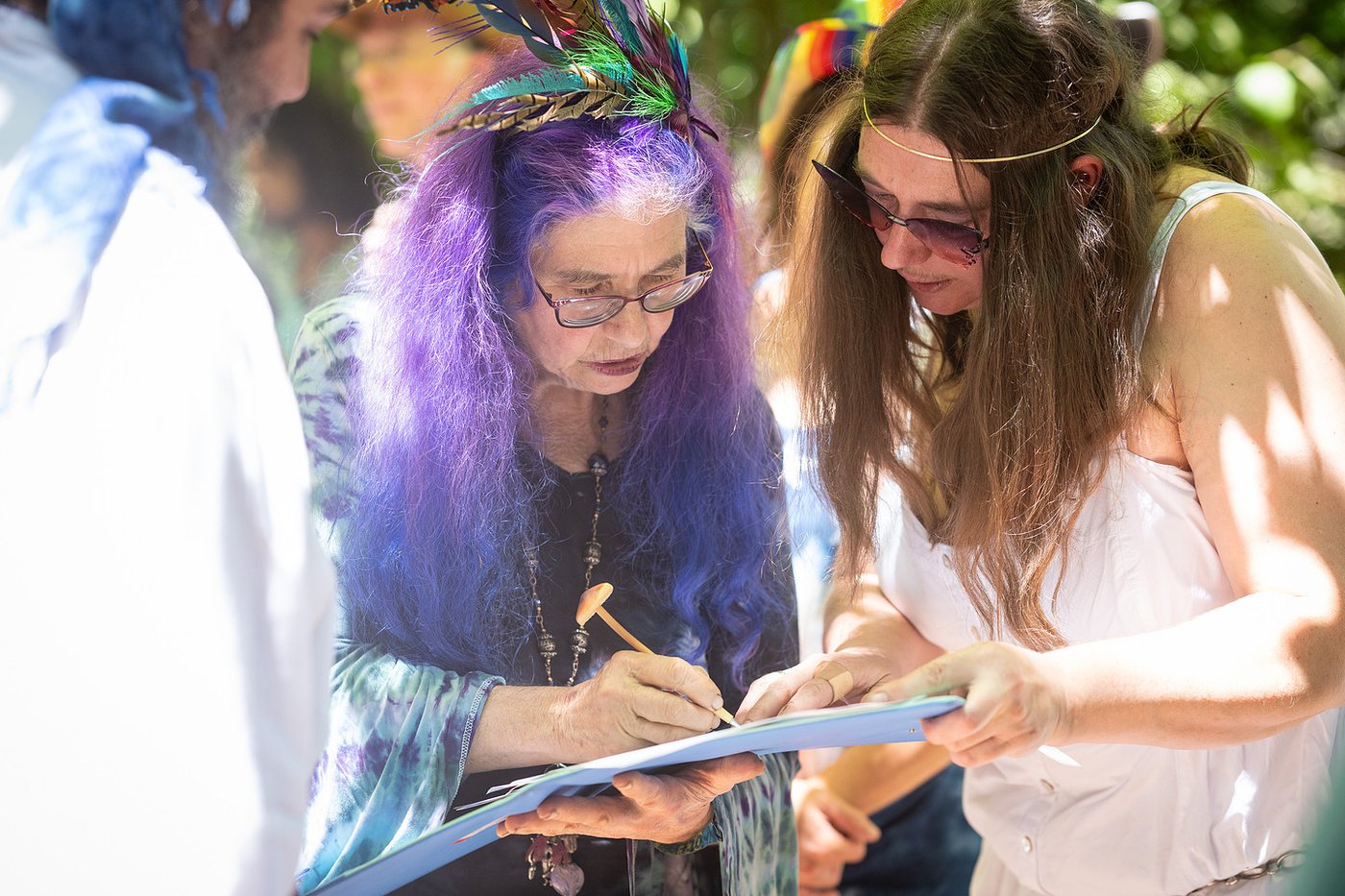 Signing the marriage license