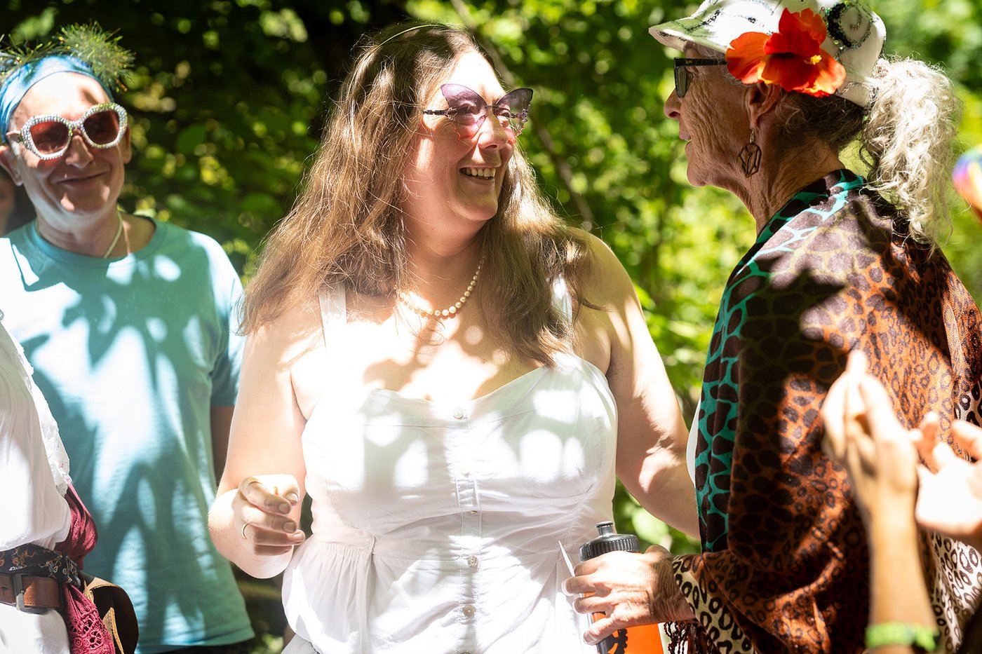 Michelle laughing with loved ones